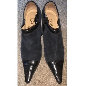 CHANEL❤️SOLD suede leather booties 38EUR 7.5 US